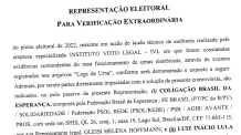 Urgente: em representação ao TSE, PL diz que Bolsonaro teve 51% dos votos no 2º turno